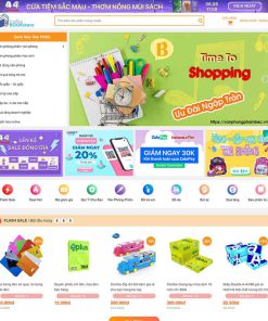 Theme WordPress bán sách, văn phòng phẩm 02