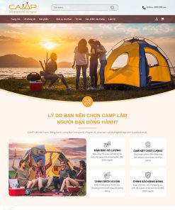 Theme WordPress bán lều du lịch, đồ phượt camping 02