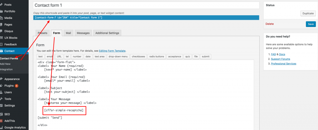 form-code-1024x419-2 contact form 7 captcha shortcode inside forms