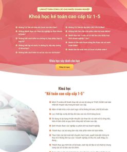Theme WordPress landing page khóa học kế toán