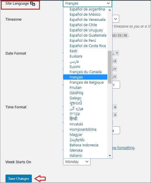 wp language