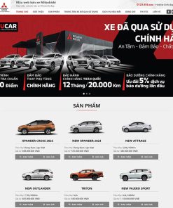 Theme WordPress bán ô tô Misubishi 03