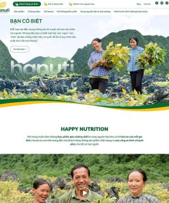 Theme WordPress nguyên liệu sạch - organic giống hanuti