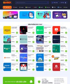 Theme WordPress bán tài khoản, phần mềm, key bản quyền 02