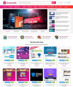 Theme WordPress Shop bán tài nguyên, sản phẩm số, mã nguồn