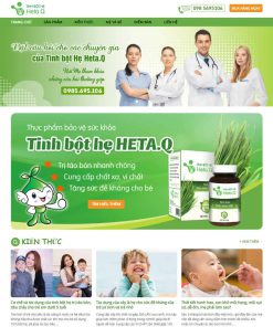 Theme WordPress bán sản phẩm tinh bộ hẹ