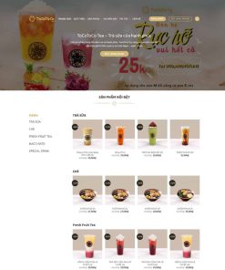 Theme WordPress cửa hàng trà sữa tocotoco